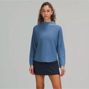 Lululemon Boxy Cotton-Blend Sweater, Blue, Size M